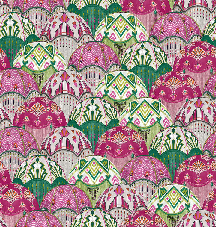 brand-mckenzie-silk-shades-wallpaper-cerise-fringed-lamp-shade-pink-green