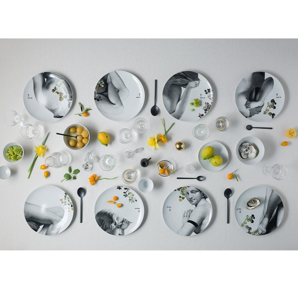 ibride porcelain parnasse collection four seasons faux semblants plates set of two