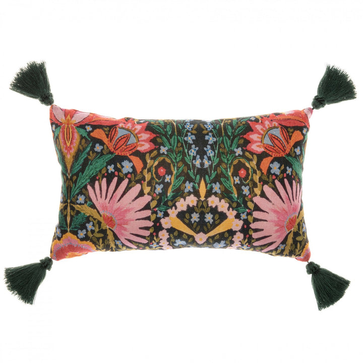 mind-the-gap-woodstock-collectionn-susieQ-cushion-30x50cm-green-bright-tassel-pink-boho-pattern-printed-linen 