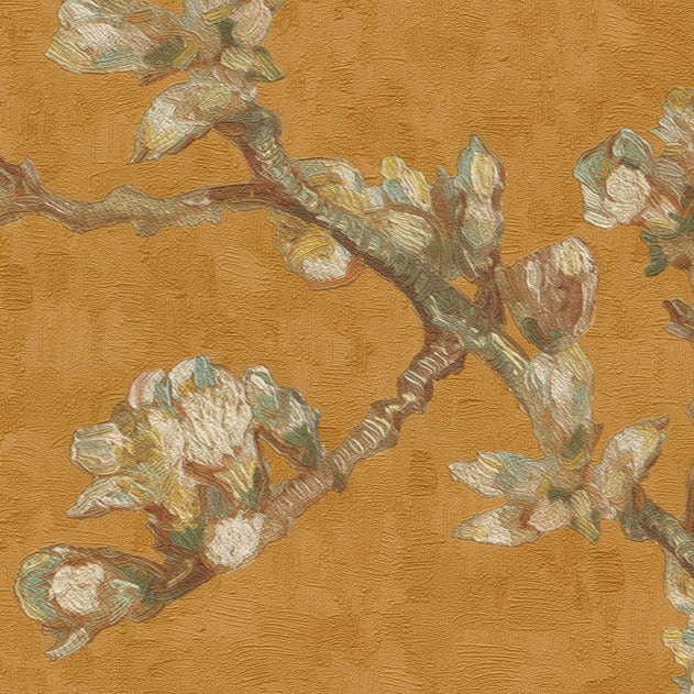 Van Gogh Wallpaper 'Sprig of Flowering Almond' Russet