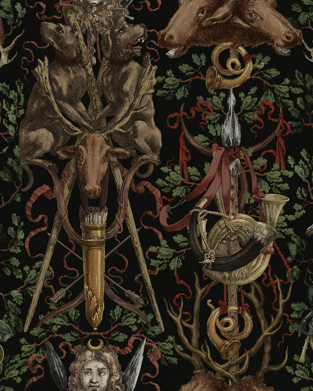 mind-the-gap-wallpaper-the-Ganghofer-hunt-lodge-style-pattern-boars-dogs-traditional-tapestry-print-vines-WP20691