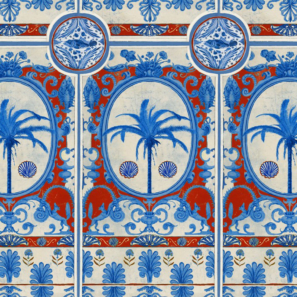 mind-the-gap-the-villa-mural-palm-trees-red-blue-sundance-villa-collection-vibrant-colourful-holiday-home-greece-maximalist-statement-interior