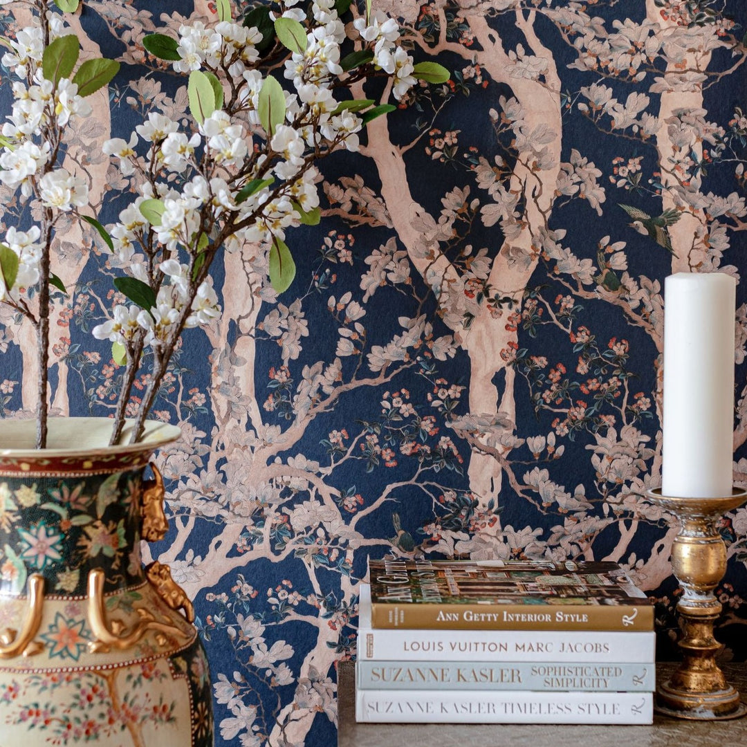 mind-the-gap-wallpaper-the-sacred-tree-dark-blue-floral-birds-oriental-tree-room-bedroom