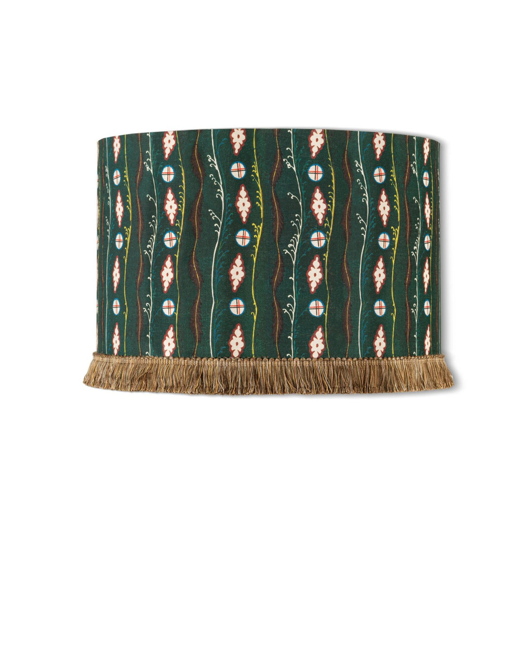mind-the-gap-tyrol-collection-printed-linen-standard-lam-lampshade-table-lamp-tyrolean-pattern-fringed-edge-lampshade-green-printed-blockprint-style-shade-diamonds-alpine-chalet-decor