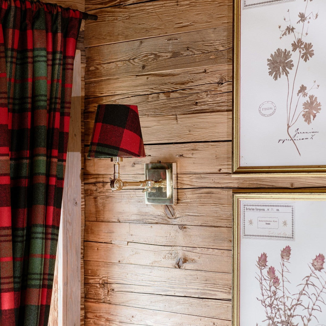 mind-the-gap-WS00007-tyrol-collection-tyrolean-plaid-small-red-green-black-tartan-wall-shade-wall-sconce-lampshade 