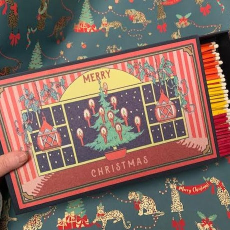 Christmas-tree-window-scene-giant-matches-matchbox-Archivist-coloured-boxed 