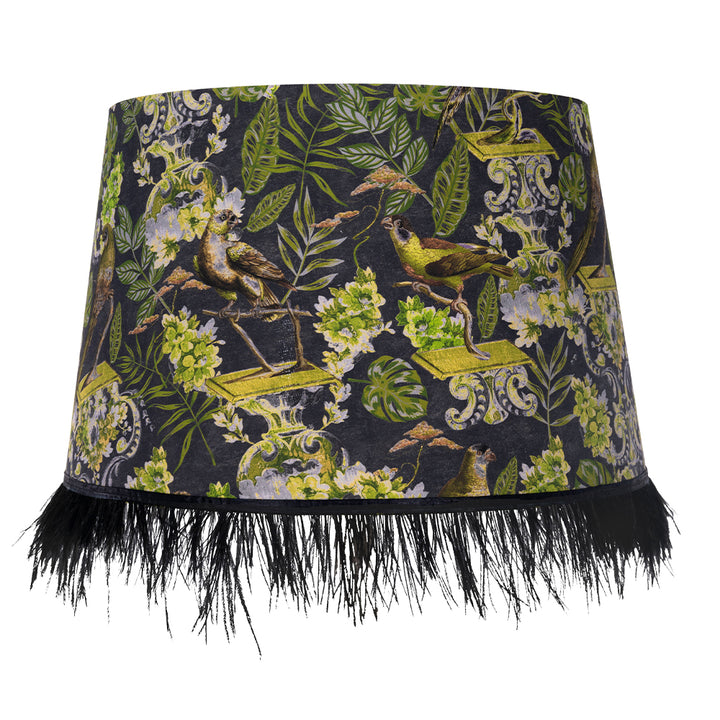 mind the gap lampshades table floor pendant la voliere green black with fringe