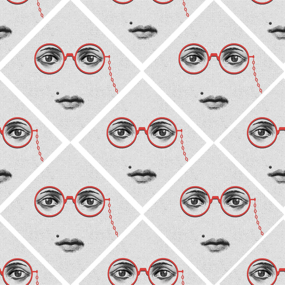 mind-the-gap-illusions-women's-face-and-glasses-wallpaper-contemporary-collection-red-grey