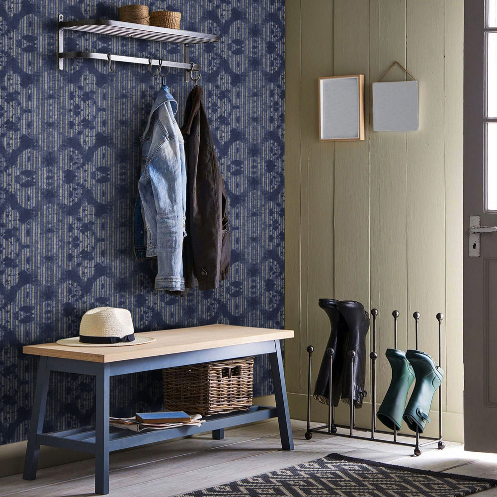 mind-the-gap-washed-shibori-indigo-wallpaper-world-of-fabrics-collection-tie-dye-stripes-texture-maximalist-statement-interior