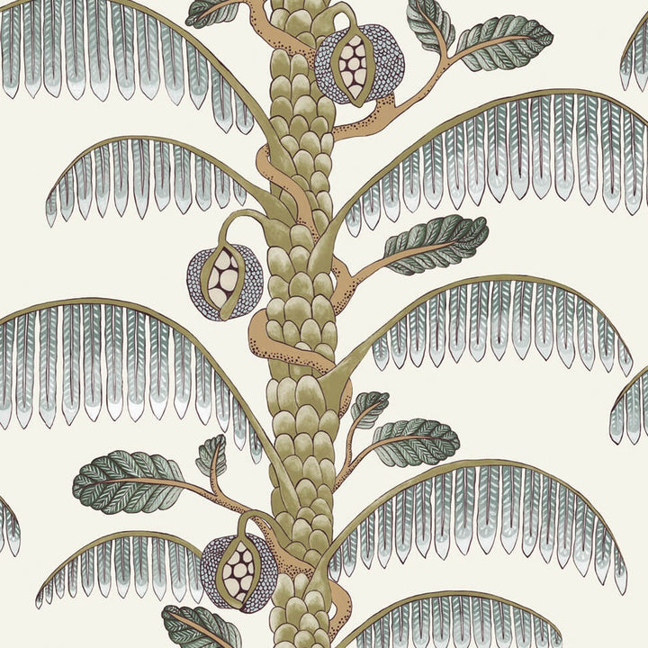 Palm Stripe Wallpaper in Clarke White
