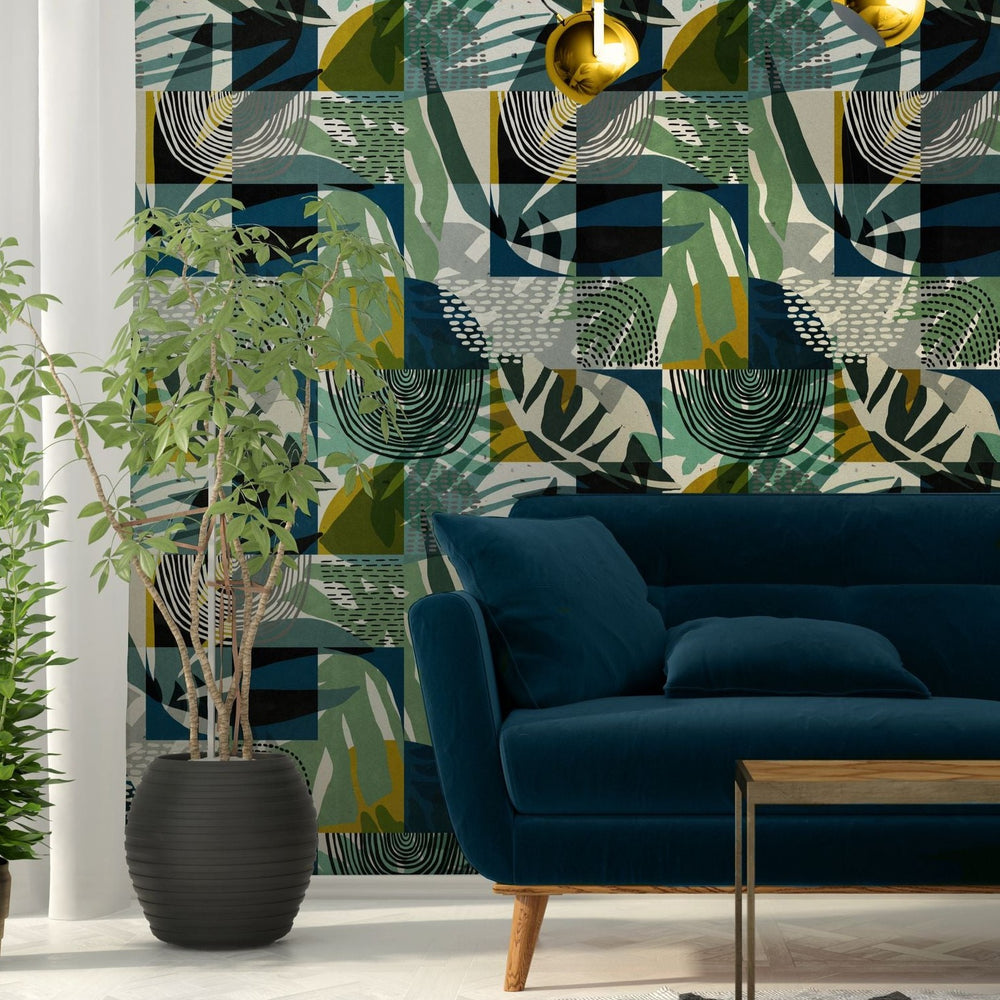 mind-the-gap-wilderness-wallpaper-the-art-of-abstraction-collection-vibrant-blue-green-mustard-colour-palette-statement-interior