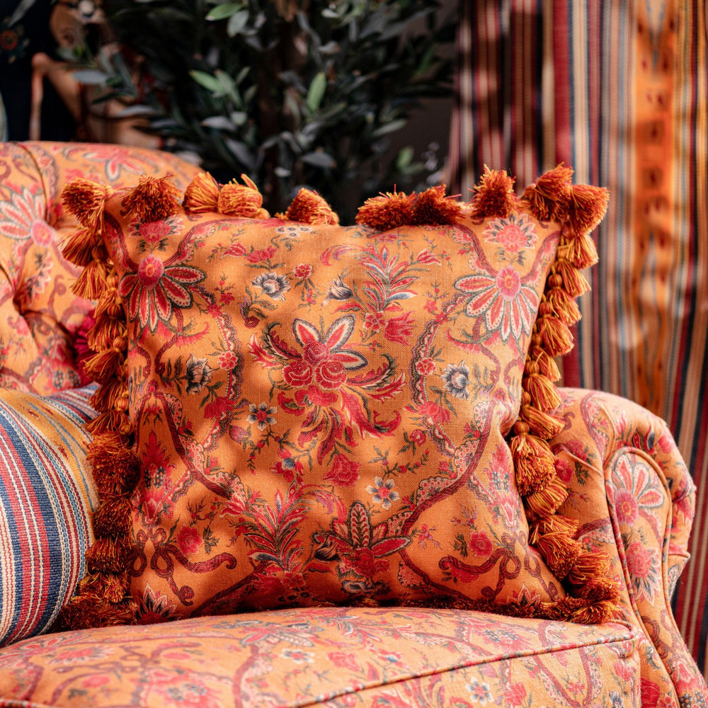 mind-the-gap-tassel-trim-cushion-fringed-orange-floral-linen-printed-woodstock-collection-boho-style-woodstock