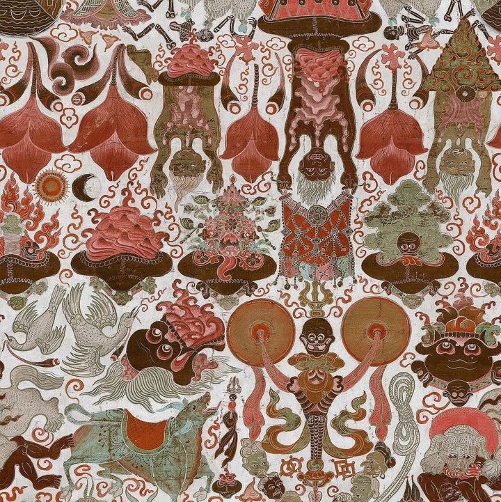 mind-the-gap-yama-dharmaraja-wallpaper-home-of-an-eccentric-man-collection-red-green-brown-white-lighter-colours