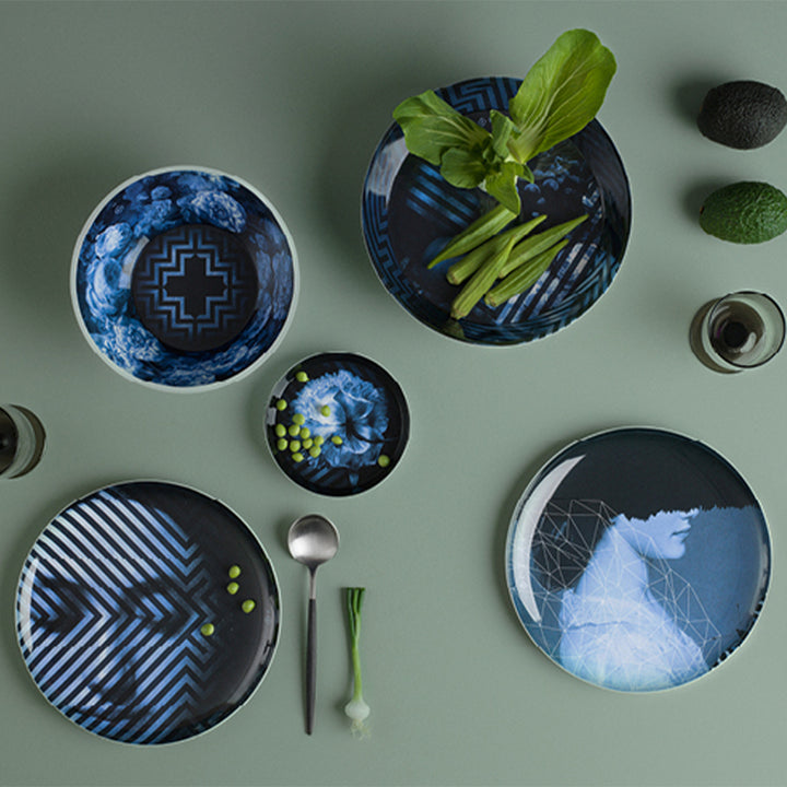 ibride yuan set of 4 stackable bowls & 4 plates osorio